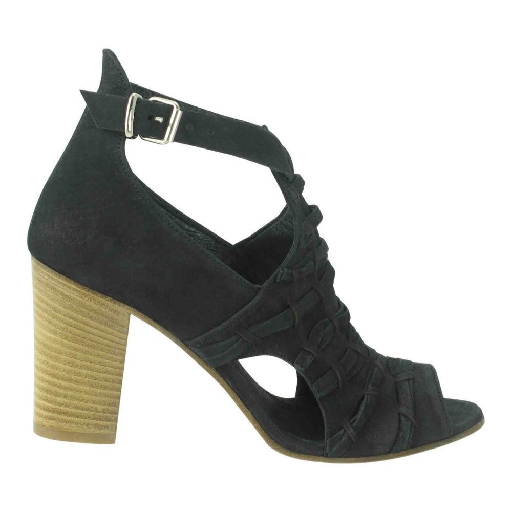 RON White "Sonata" block heel Brand NEW nubuck onyx Italy